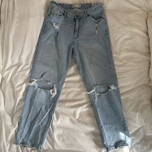 Abercrombie & Fitch Distressed Light Blue Boyfriend Jeans